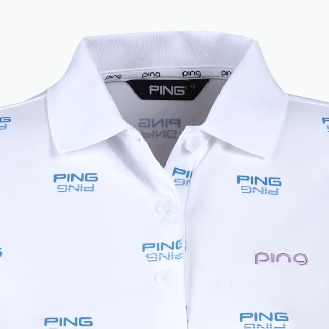 【PING】女款網眼吸濕排汗抗UV高爾夫短袖POLO衫-共3色(GOLF/高爾夫球衫/RA24193)