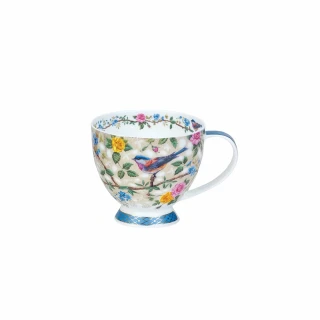 【DUNOON】鳥語花香馬克杯-藍-450ml(100%英國製骨瓷馬克杯)