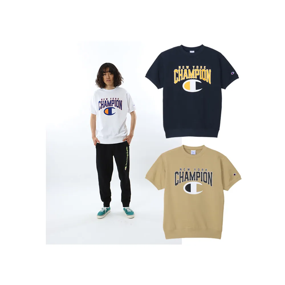 【Champion】官方直營-NEW YORK LOGO圓領短袖上衣-男(3色)