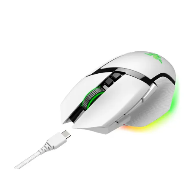【Razer 雷蛇】Basilisk V3 Pro White 巴塞利斯蛇 無線電競滑鼠(RZ01-04620200-R3A1)