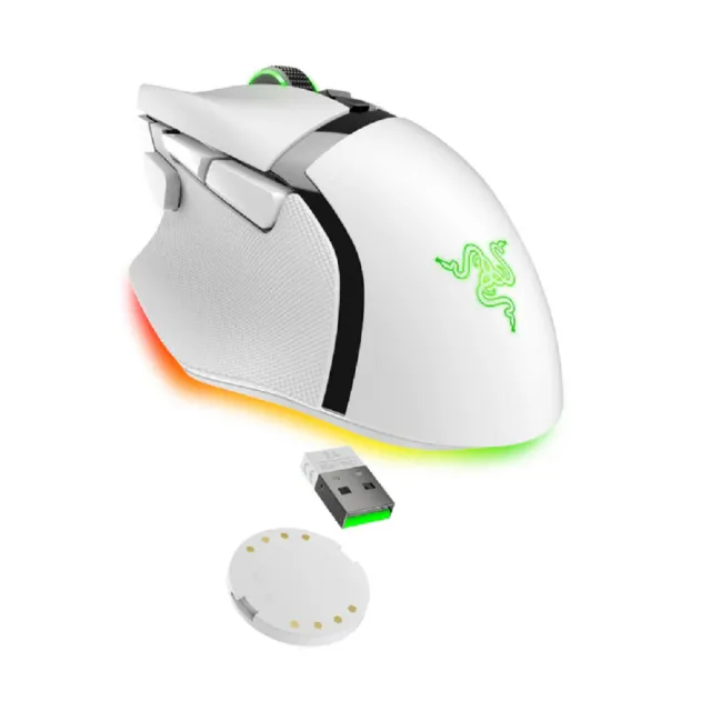 【Razer 雷蛇】Basilisk V3 Pro White 巴塞利斯蛇 無線電競滑鼠(RZ01-04620200-R3A1)