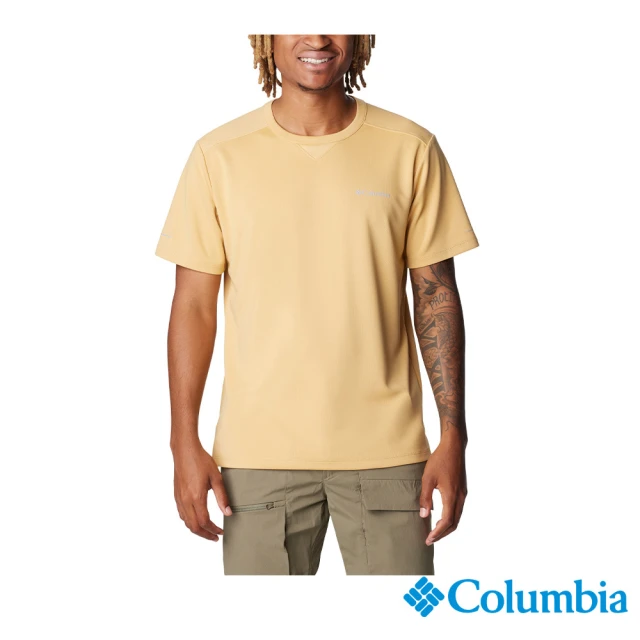 Columbia 哥倫比亞 男款-Black Mesa™涼感快排短袖上衣-黃色(UAO14400YL/IS 明星商品)