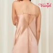 【Triumph 黛安芬】環保親膚材質 Premium 絲綢系列家居服 長裙 M-L(橘粉)