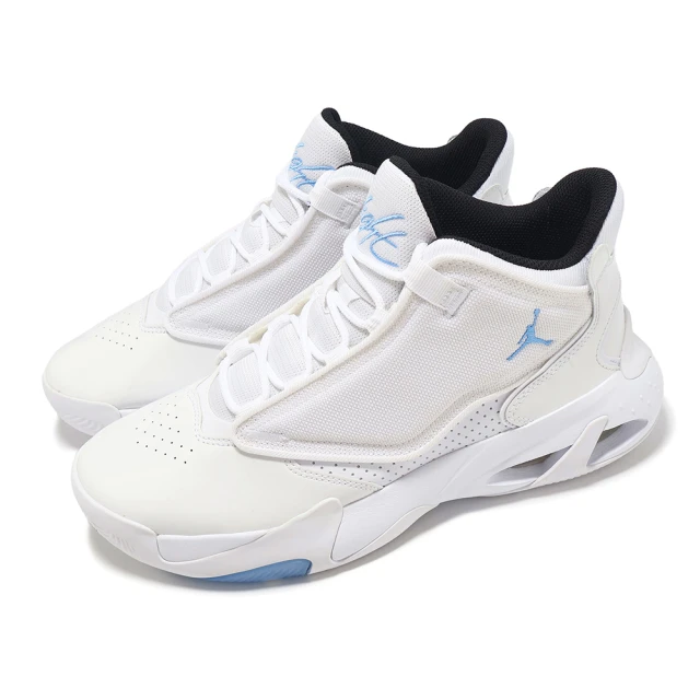 NIKE 耐吉 籃球鞋 Jordan Max AURA 4 男鞋 白 藍 漆皮 氣墊 運動鞋(DN3687-100)