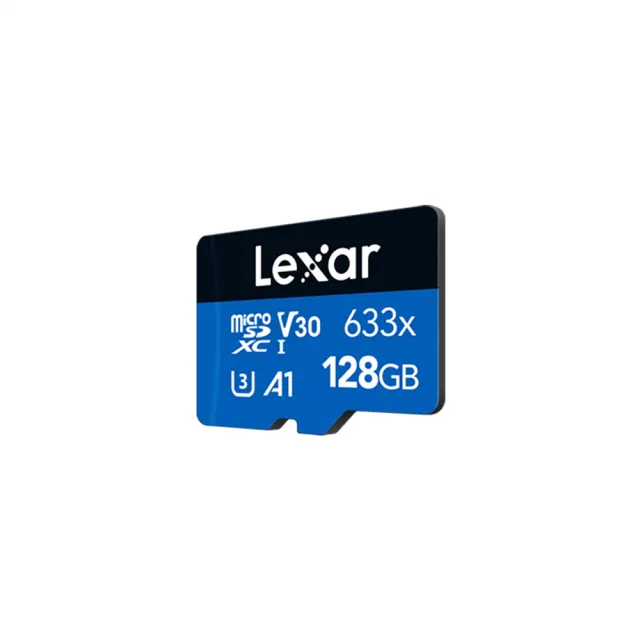三入組【Lexar 雷克沙】633x microSDXC UHS-I A1 U3 128G記憶卡