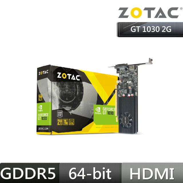 ZOTAC 索泰ZOTAC 索泰 搭850W★GAMING GeForce GT 1030 2GB GDDR5 顯示卡+技嘉UD850GM PG5電源供應器