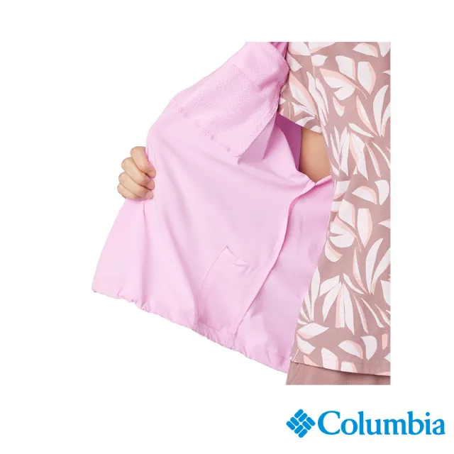 【Columbia 哥倫比亞 官方旗艦】女款-Boundless Trek™防曬UPF50防潑短袖襯衫-粉紅(UAR35000PK/IS)