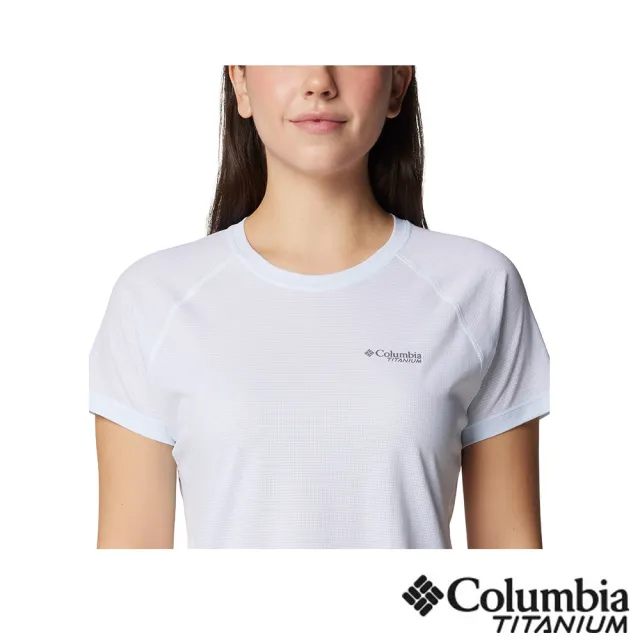 【Columbia 哥倫比亞 官方旗艦】女款-鈦Cirque River™酷涼快排短袖上衣-黑色(UAR02470BK/IS)