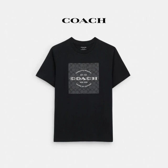 COACH 官方直營SQUARE經典LogoT恤-黑色(CO790)