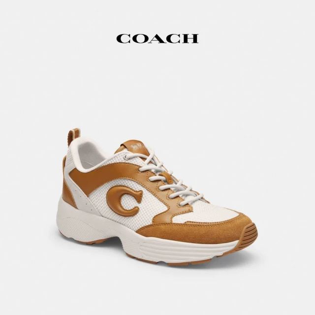 COACH 官方直營STRIDER運動鞋-淺馬鞍色/粉筆白色(CP837)
