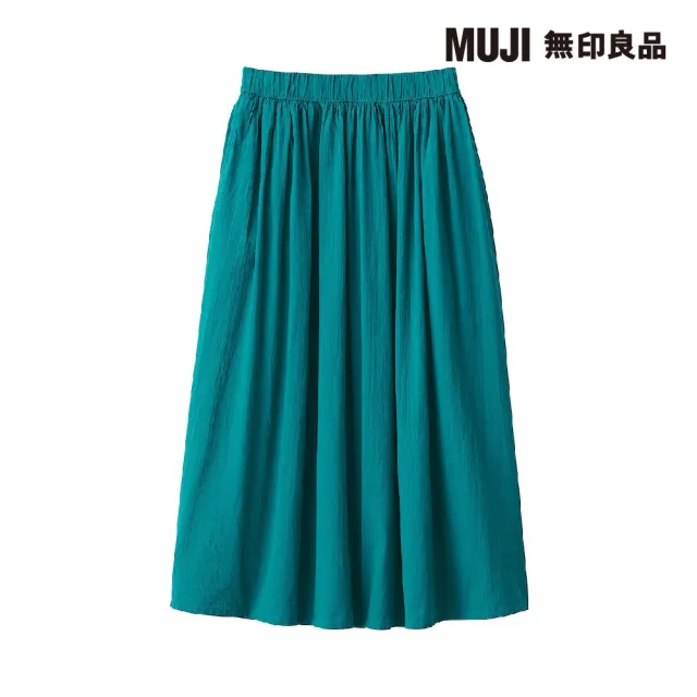 【MUJI 無印良品】女強撚抓皺裙(共4色)