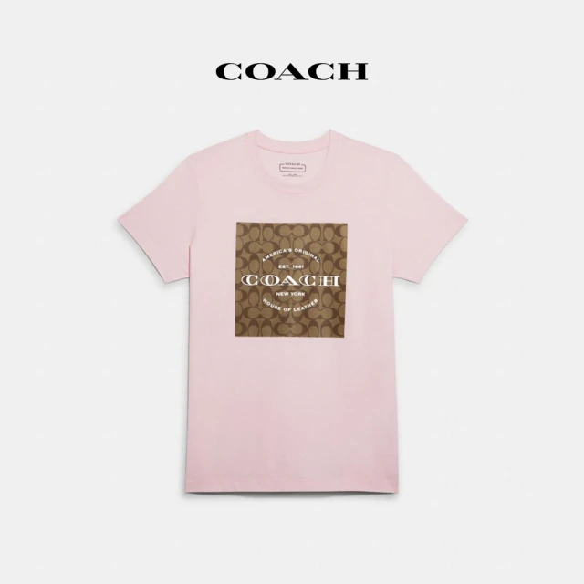 COACHCOACH 官方直營經典LogoT恤-粉紅色(C8775)