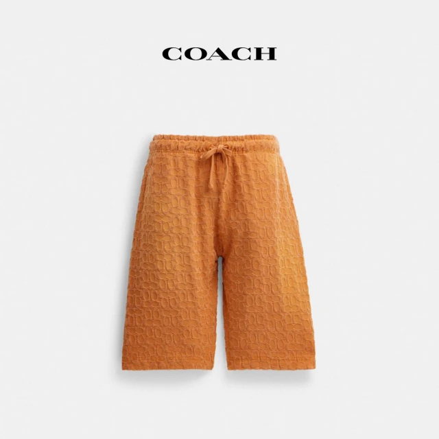 COACH 官方直營刷舊短褲-陽光橙色(CJ887)