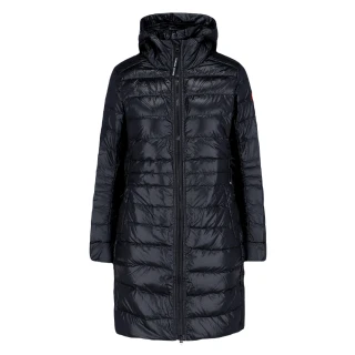 【CANADA GOOSE】春夏新款 女款 CYPRESS HOODED 長版連帽羽絨外套-黑色(XS號、S號、M號)