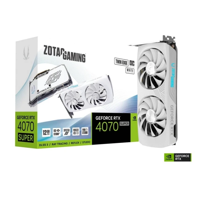 ZOTAC 索泰ZOTAC 索泰 GAMING GeForce RTX 4070 SUPER TWIN EDGE OC WHITE Edition 12GB GDDR6X 顯示卡