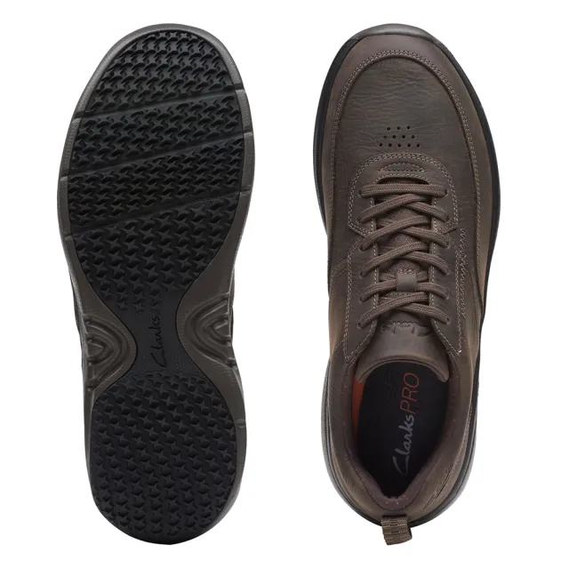 【Clarks】男鞋 Clarks Pro Lace  優質皮感柔軟透氣休閒鞋(CLM75191C)