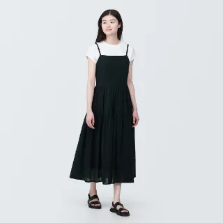 【MUJI 無印良品】女強撚細肩帶洋裝(共2色)