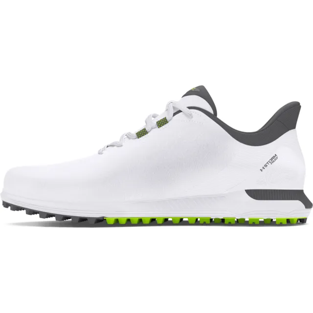 【UNDER ARMOUR】UA 男 Drive Fade SL 高爾夫球鞋 運動鞋_3026922-100(灰白色)