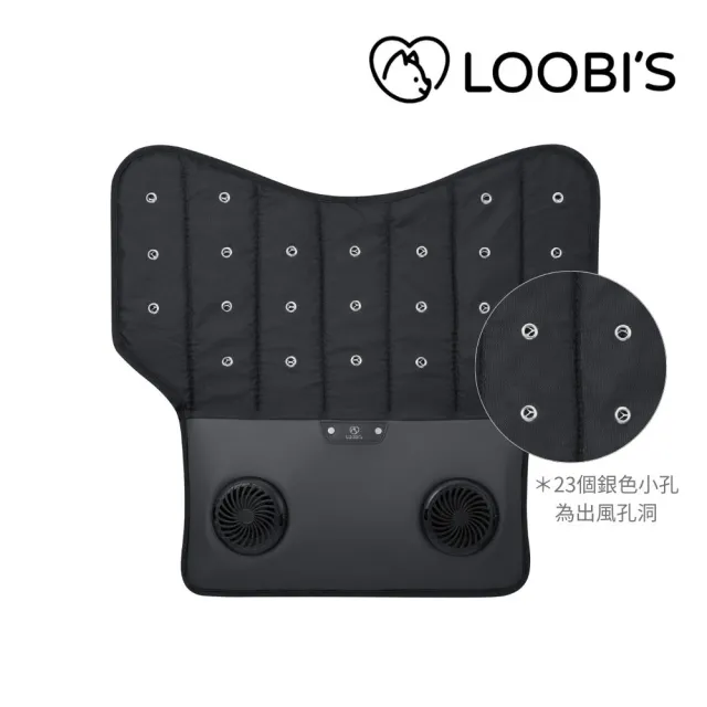 【LOOBIS】Air Breeze 寵物循環風扇墊(USB風扇 適用箱型寵物推車 寵物風扇 寵物墊 防咬 雙風扇)