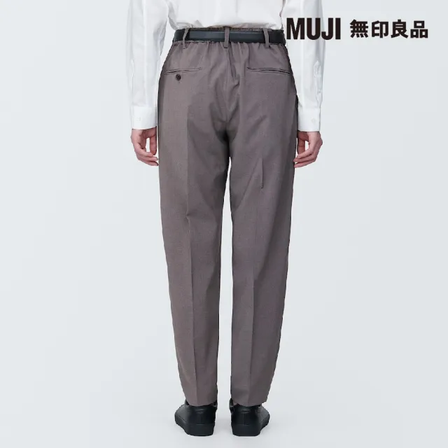 【MUJI 無印良品】男聚酯纖維透氣打褶褲(共3色)