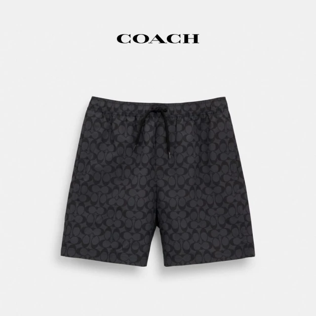 COACH 官方直營經典Logo海灘褲-木炭灰色經典標識(CO834)