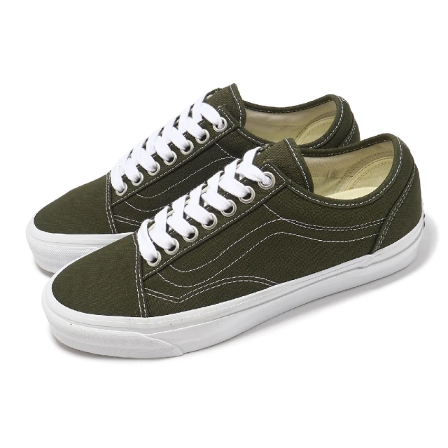 VANS 休閒鞋 Old Skool 36 Decon 男鞋 女鞋 綠 白 帆布 低筒 經典 情侶鞋(VN000CSJ50K)