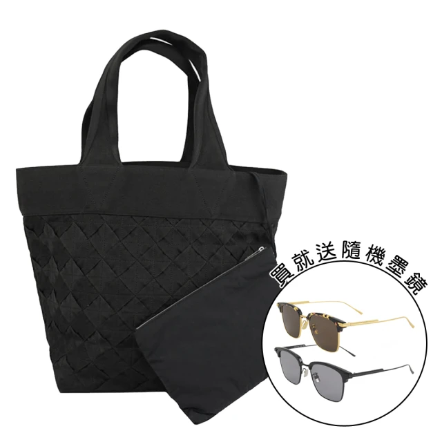 BOTTEGA VENETA 寶緹嘉 經典手工編織帆布拼接附