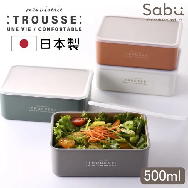 【SABU HIROMORI】日本製TROUSSE北歐風木紋高品質大容量可微波保鮮盒(500ml 洗碗機 文青 復古 4色任選)