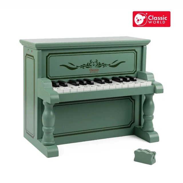 classic world 木製兒童鋼琴-古典莫蘭迪綠