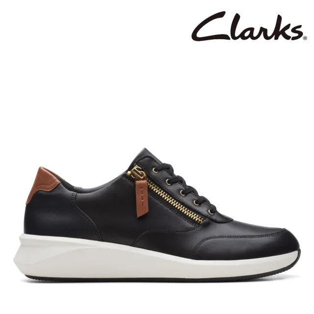 【Clarks】女鞋 Un Rio Zip 微尖頭金屬側拉鏈休閒鞋(CLF68018C)