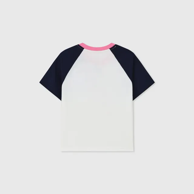 【GAP】女幼童裝 Logo純棉小熊印花圓領短袖T恤-白色(467758)