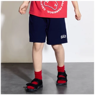 【GAP】兒童裝 Logo鬆緊短褲-海軍藍(466674)