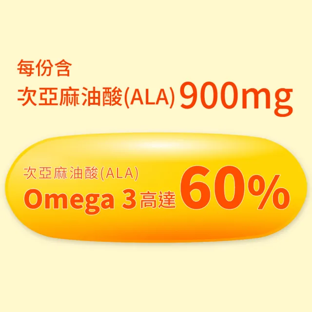 【Lovita 愛維他】亞麻仁油 素食軟膠囊 3入組(共270顆 Omega3)