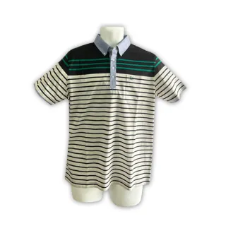 【SaintClair】法國品牌MIT台灣製經典條紋休閒短袖POLO衫-合身版(I2216-86黑白綠)