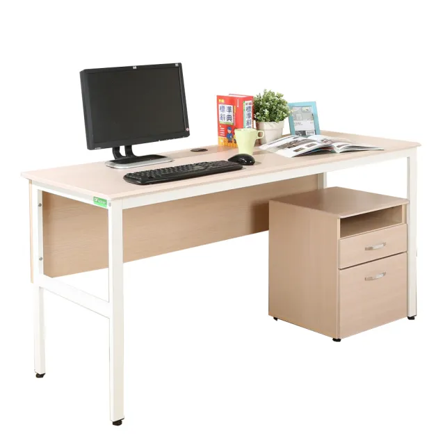【DFhouse】頂楓150公分電腦桌+活動櫃-黑橡木色