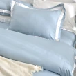 【Simple Living】台灣製600支臻品雙翼天絲被套床包組-晨霧藍(雙人)