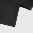 【GAP】女裝 拼接翻領短袖襯衫-黑色(464829)
