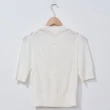 【IENA】前開襟組織變化薄針織(#4270004 薄針織外罩衫 黃色/白色)