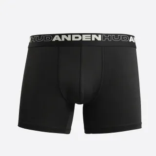 【Anden Hud】男款_吸濕排汗機能系列．長版腰帶平口內褲(黑-框字緊帶)