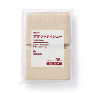 【MUJI 無印良品】袖珍面紙/6入組 6包/1包10抽/雙層紙