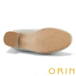 【ORIN】Ｈ字飾釦真皮樂福平底鞋(灰色)