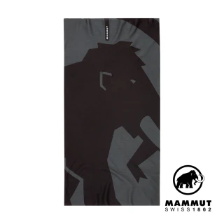 【Mammut 長毛象】Mammut Logo 防曬快乾頭巾 鋼鐵灰/黑 #1191-05817