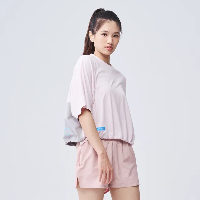 【BATIS 巴帝斯】24SS 女異材配色五分袖上衣-女-二色