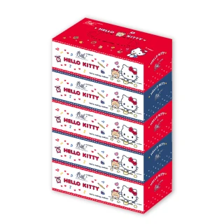 【春風】Hello Kitty50週年盒裝面紙150抽*5盒*10串/箱(面紙)