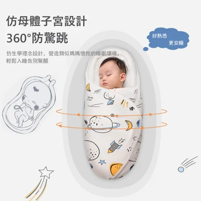 【Jonyer】新生兒防驚跳包巾 U型護頭護頸 懶人包巾 純棉包巾 嬰兒懶人被(仿生設計/有安全感)