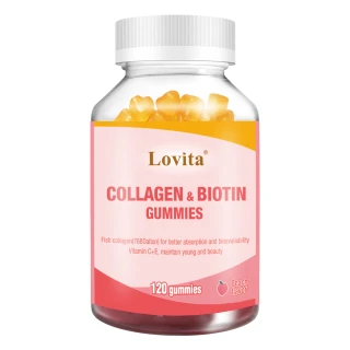 【Lovita 愛維他】膠原蛋白軟糖 x1瓶(共120顆 添加生物素 維他命C E)
