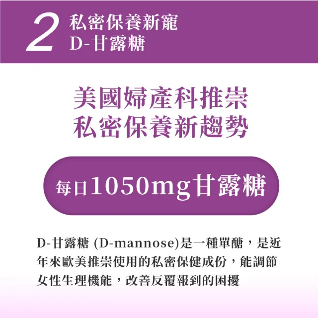 【Lovita 愛維他】蔓益舒素食膠囊 120顆(蔓越莓 前花青素 甘露糖 益生菌 私密保養)