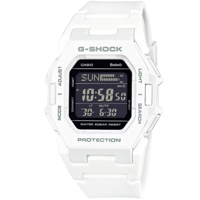 CASIO 卡西歐 卡西歐G-SHOCK藍芽運動電子錶-白(GD-B500-7)