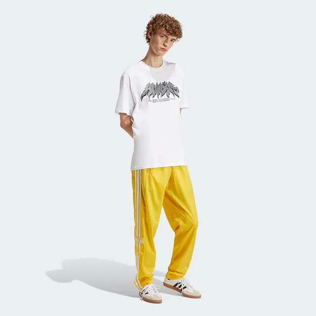 【adidas 愛迪達】上衣 男款 短袖上衣 運動 FLAMES CONC T OR 白 IS2946