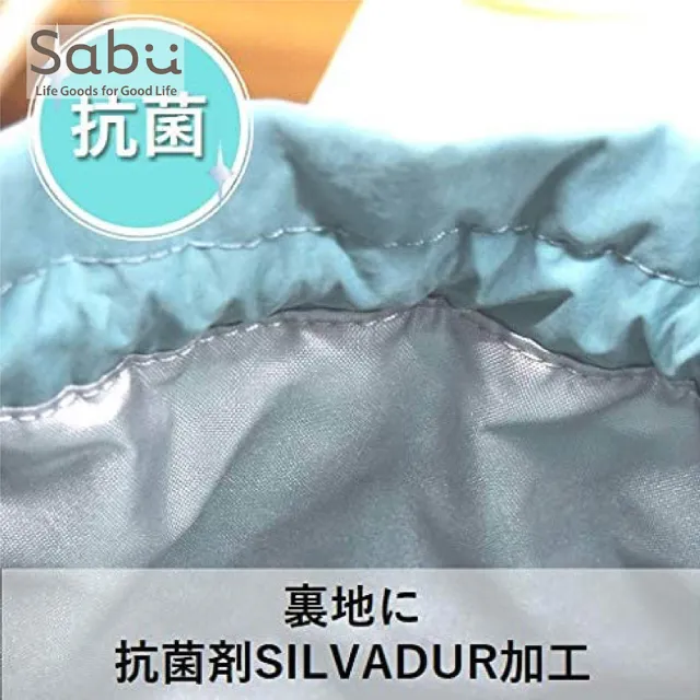 【SABU HIROMORI】日本MOOD復古文青手提束口抗菌便當袋/午餐袋/野餐袋(銀離子防汙層 日系 2色任選)